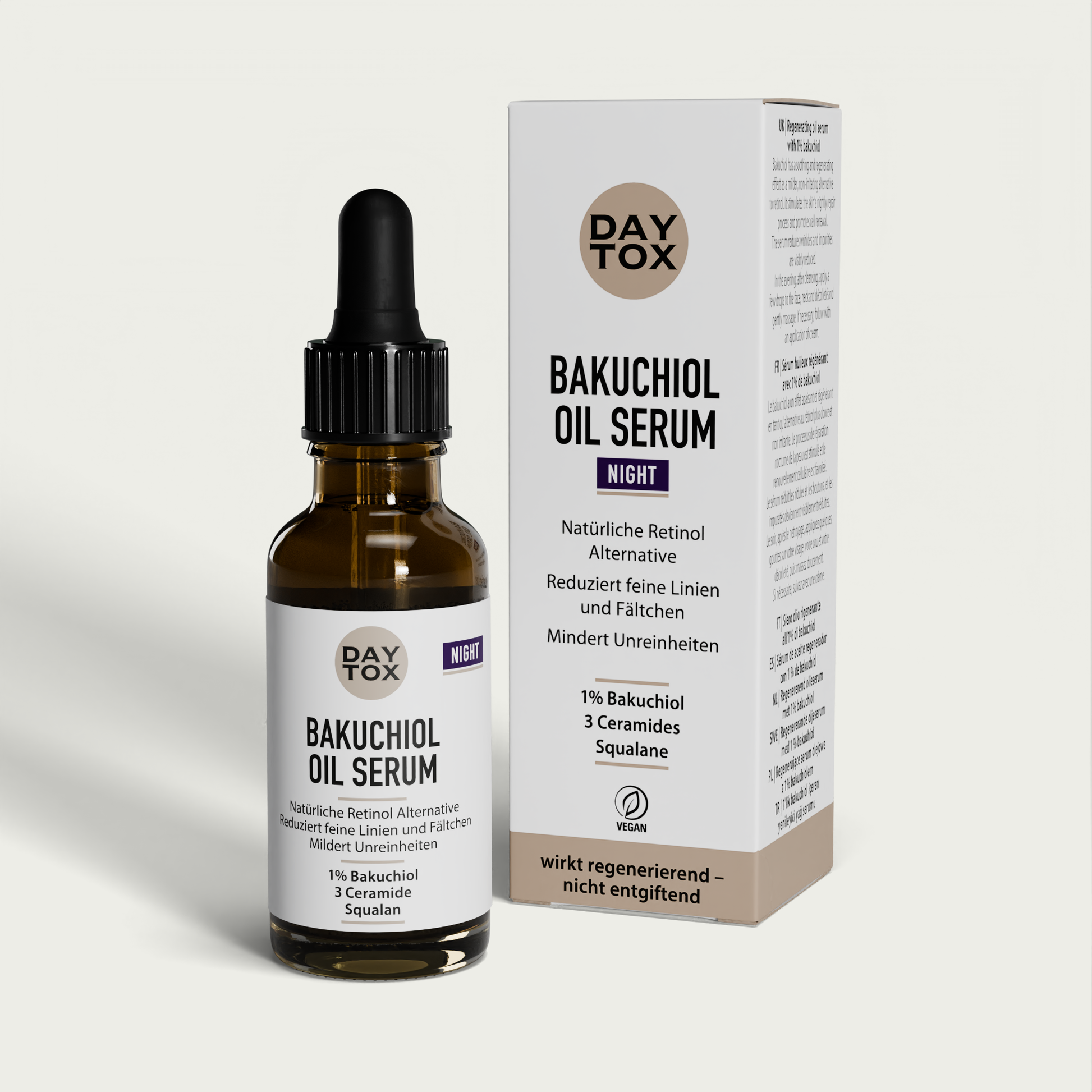 Daytox Bakuchiol Oil Serum - Serum für Unreinheiten & zur Reduzierung von Fältchen