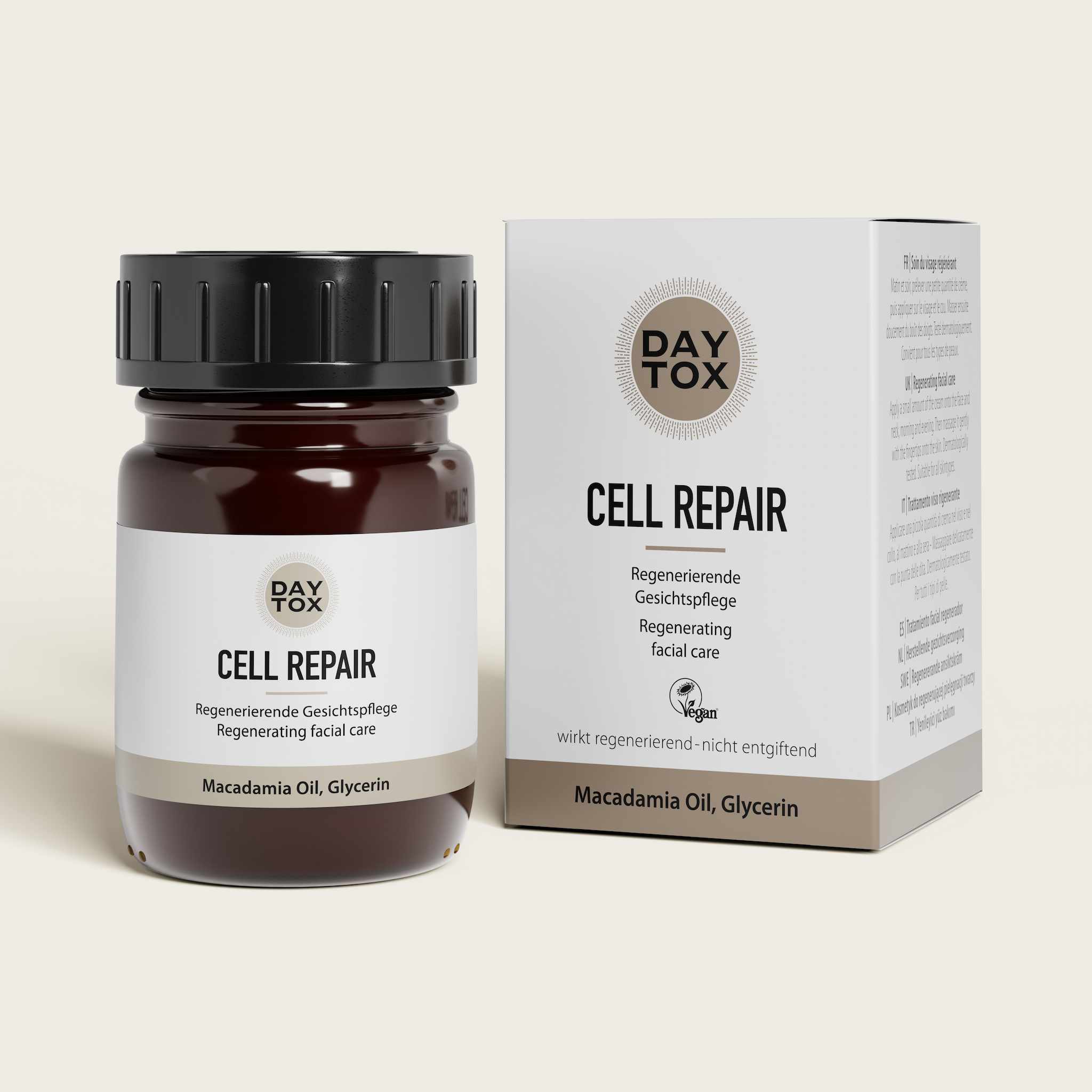 DAYTOX Cell Repair Tiegel und Verpackung