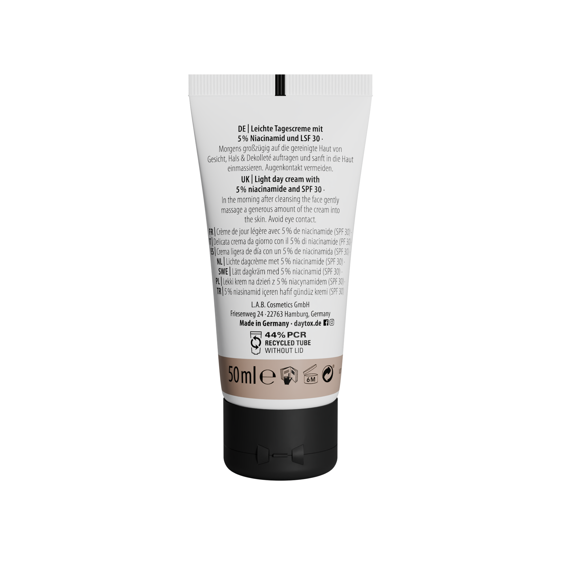 Daytox Niacinamide Fluid LSF30 Rückseite