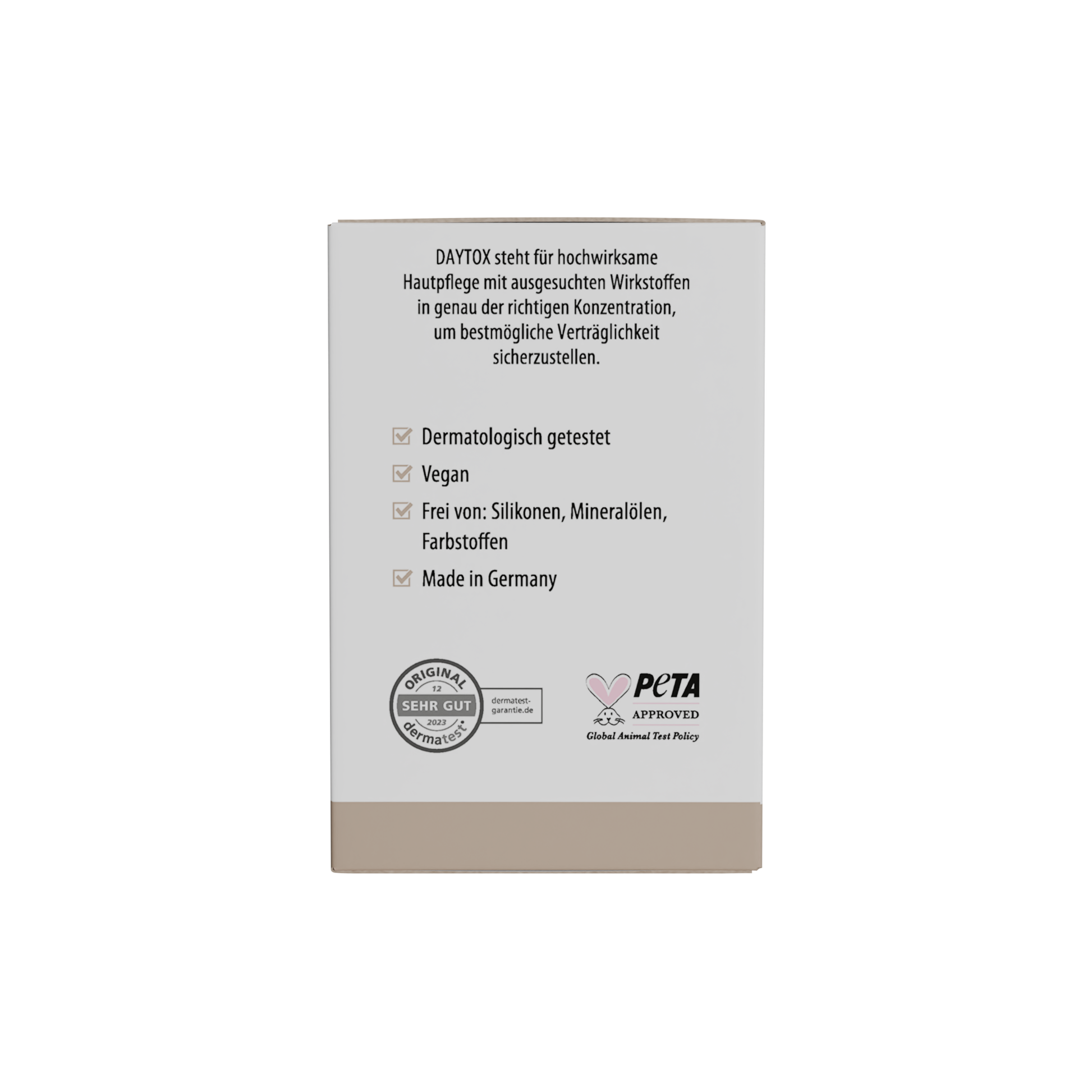 Daytox Pro-Collagen Peptide Cream Seite der Verpackung