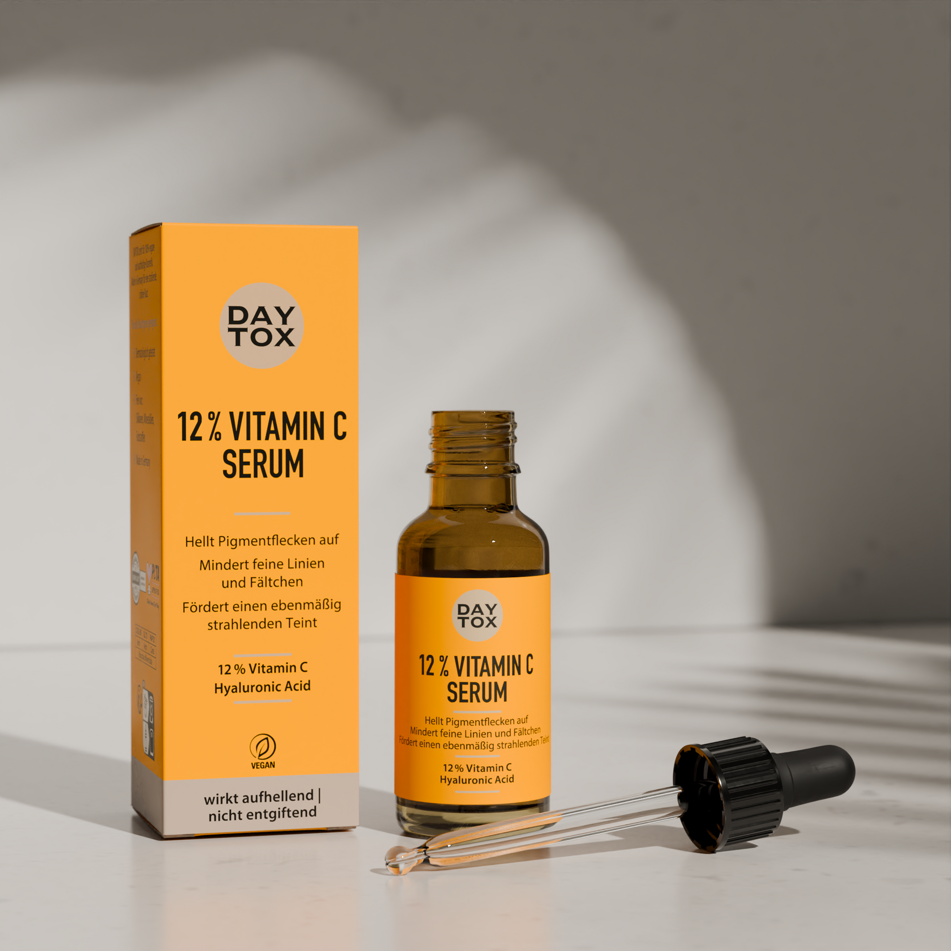 Daytox Vitamin C Serum - Serum unterstützt bei der Aufhellung von Pigmentflecken mit 12% Vitamin C