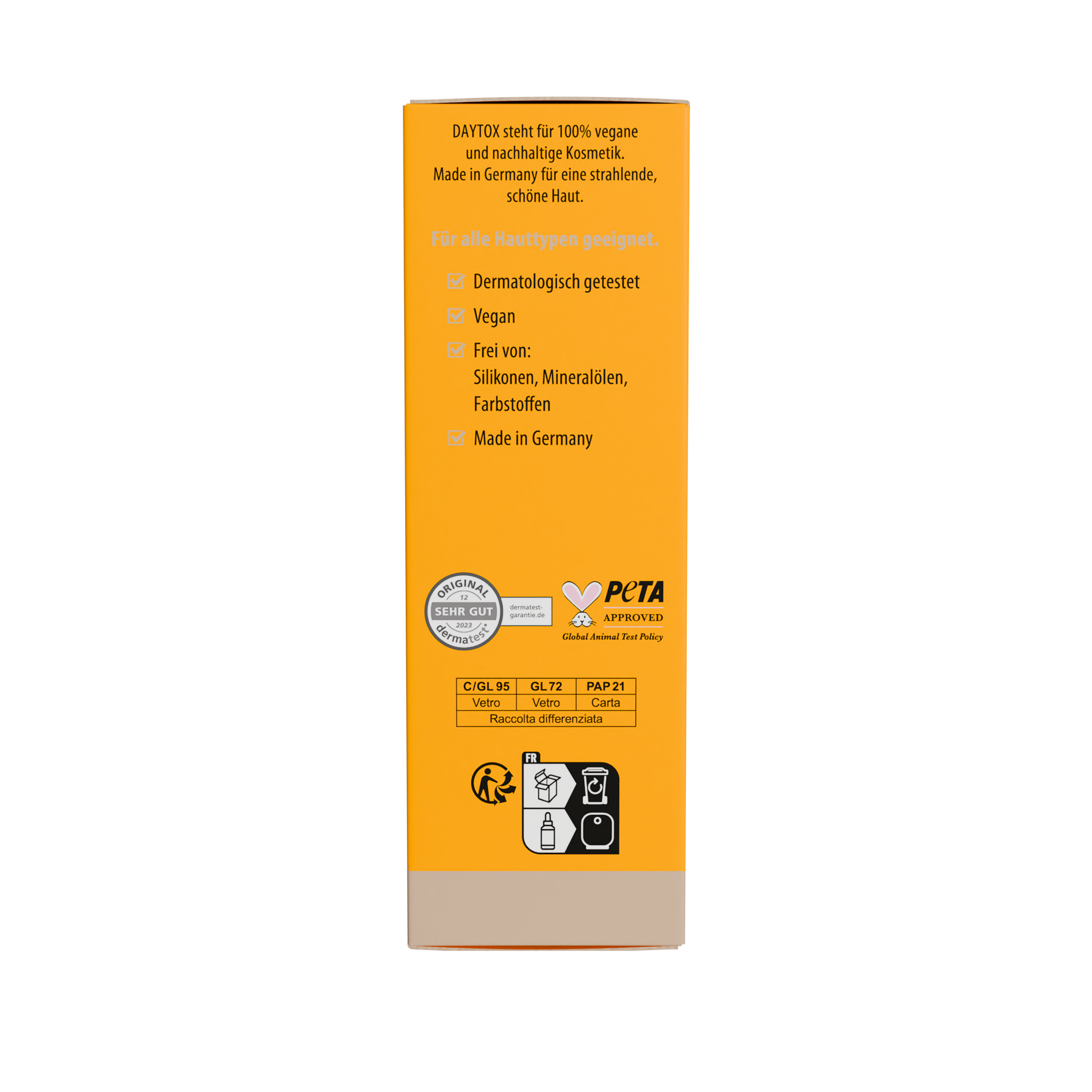 Daytox Vitamin C Serum Rückseite der Verpackung