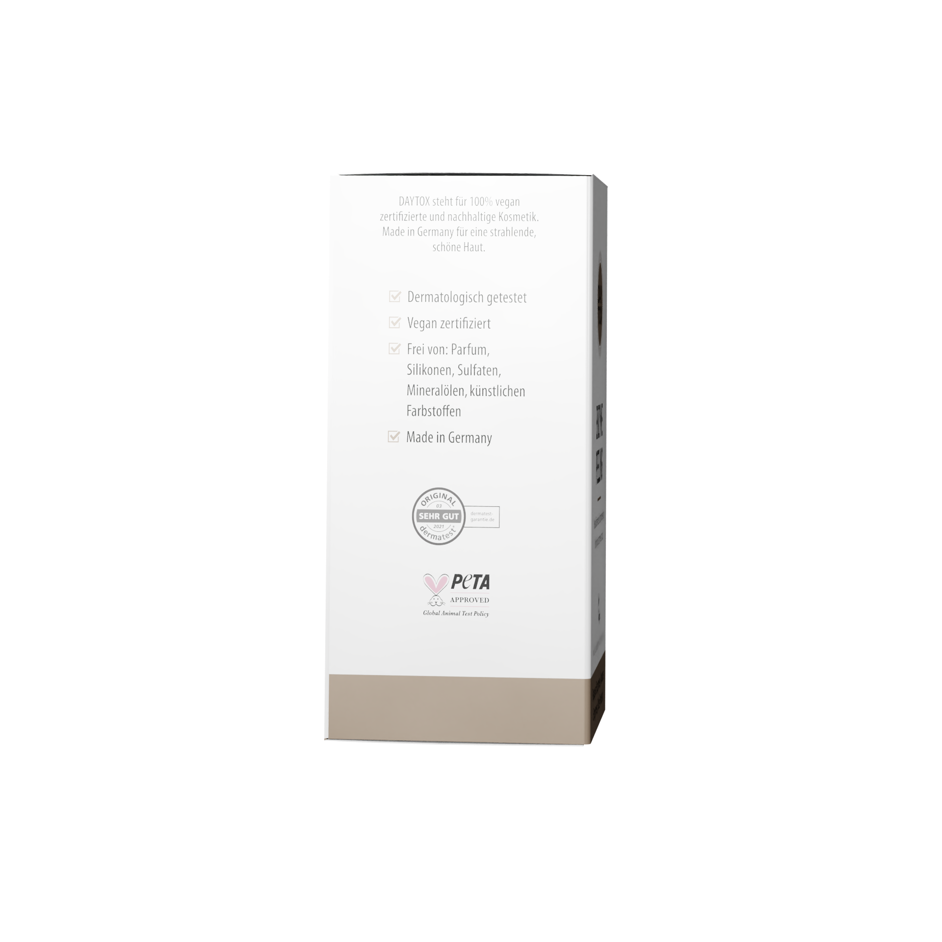 Daytox Enzyme Peeling linke Seite der Verpackung