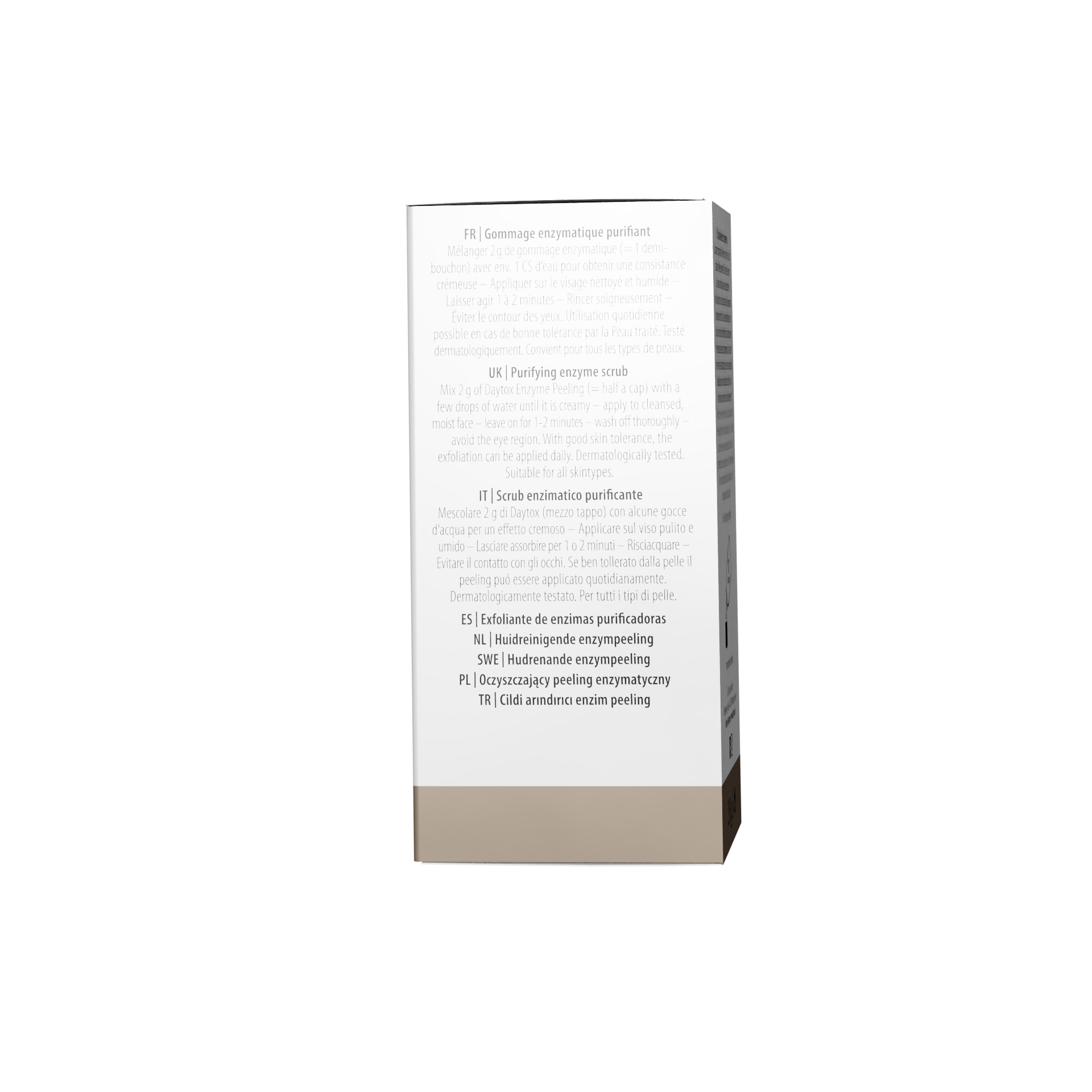 Daytox Enzyme Peeling rechte Seite Verpackung